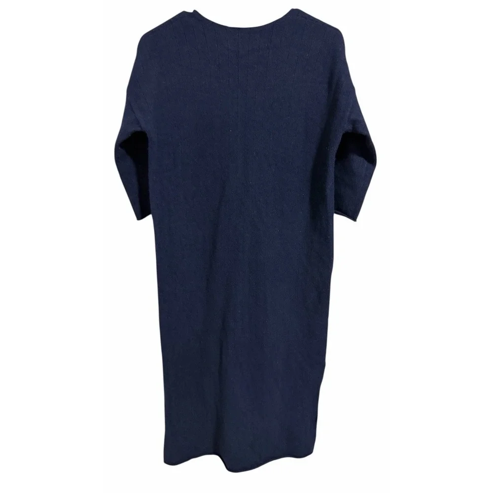 J. Crew x Demylee‎ Ribbed Merino Wool Dress Navy Blue Women's Size XS